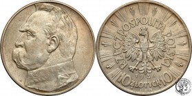 Poland II Republic
POLSKA/ POLAND/ POLEN / POLOGNE / POLSKO

II RP. 10 zlotych 1934 Pilsudski 

Rzadki rocznik.Patyna na całej powierzchni, dobry...