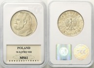 Poland II Republic
POLSKA/ POLAND/ POLEN / POLOGNE / POLSKO

II RP. 10 zlotych 1935 Pilsudski GCN MS61 

Moneta w slabie GCN z zasłużoną notą MS ...