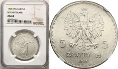 Poland II Republic
POLSKA/ POLAND/ POLEN / POLOGNE / POLSKO

II RP. 5 zlotych 1928 Nike no mint mark NGC MS60 

Moneta bez znaku w menniczym stan...