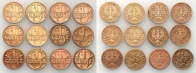 Poland II Republic
POLSKA/ POLAND/ POLEN / POLOGNE / POLSKO

II RP. Grosz 1923-1939, set 12 coins 

Wszystkie roczniki obiegowych groszy z wyjątk...