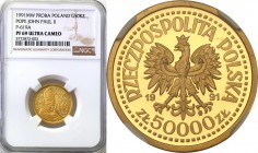 Polish Gold Coins since 1990
POLSKA / POLAND / POLEN / GOLD / ZLOTO

III RP. PROBE gold 50.000 zlotych 1991 John Paul II Pope Oltarz NGC PF69 ULTRA...