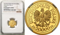 Polish Gold Coins since 1990
POLSKA / POLAND / POLEN / GOLD / ZLOTO

III RP. PROBE gold 20.000 zlotych 1991 John Paul II Pope Oltarz NGC PF70 ULTRA...