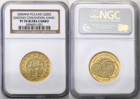 Polish Gold Coins since 1990
POLSKA / POLAND / POLEN / GOLD / ZLOTO

III RP. 200 zlotych 2000 Zjazd w Gnieznie - duze Gniezno NGC PF70 ULTRA CAMEO ...