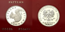 Probe coins Polish People Republic (PRL) and Poland
POLSKA / POLAND / POLEN / PATTERN / PROBE / PROBA

PRL. PROBE silver 1000 zlotych 1985 Wiewiórk...