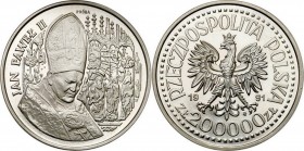 Collection - Nickel Probe Coins
POLSKA / POLAND / POLEN / PATTERN

III RP. PROBE Nickel 200.000 zlotych 1991 John Paul II Pope Oltarz 

Piękny eg...