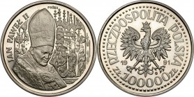 Collection - Nickel Probe Coins
POLSKA / POLAND / POLEN / PATTERN

III RP. PROBE Nickel 100.000 zlotych 1991 John Paul II Pope Oltarz 

Piękny eg...