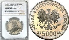 Collection - Nickel Probe Coins
POLSKA / POLAND / POLEN / PATTERN

PRL. PROBE Nickel 5.000 zlotych 1989 Wladyslav Jagiełło - popiersie NGC PF67 ULT...