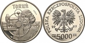 Collection - Nickel Probe Coins
POLSKA / POLAND / POLEN / PATTERN

PRL. PROBE Nickel 5000 zlotych 1989 Toruń 

Piękny egzemplarz.&nbsp;&nbsp;Fisc...