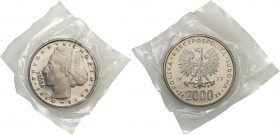 Collection - Nickel Probe Coins
POLSKA / POLAND / POLEN / PATTERN

PRL. PROBE Nickel 2000 zlotych 1977 Fryderyk Chopin 

Piękny egzemplarz. Fisch...