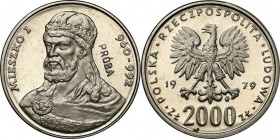 Collection - Nickel Probe Coins
POLSKA / POLAND / POLEN / PATTERN

PRL. PROBE Nickel 2000 zlotych 1979 Mieszko I - popiersie 

Piękny egzemplarz....