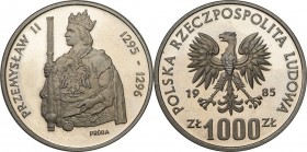Collection - Nickel Probe Coins
POLSKA / POLAND / POLEN / PATTERN

PRL. PROBE Nickel 1000 zlotych 1985 Przemysław II – półpostać 

Piękny egzempl...