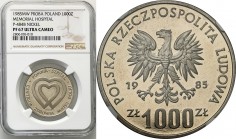 Collection - Nickel Probe Coins
POLSKA / POLAND / POLEN / PATTERN

PRL. PROBE Nickel 1000 zlotych 1985 Pomnik Szpital NGC PF67 ULTRA CAMEO 

Pięk...
