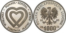 Collection - Nickel Probe Coins
POLSKA / POLAND / POLEN / PATTERN

PRL. PROBE Nickel 1000 zlotych 1985 Pomnik Szpital 

Piękny egzemplarz.&nbsp;F...