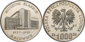Collection - Nickel Probe Coins
POLSKA / POLAND / POLEN / PATTERN

PRL. PROBE Nickel 1000 zlotych 1987 Muzeum Śląskie 

Piękny egzemplarz. Fische...