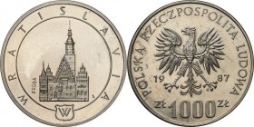 Collection - Nickel Probe Coins
POLSKA / POLAND / POLEN / PATTERN

PRL. PROBE Nickel 1000 zlotych 1987 Wratislavia 

Piękny egzemplarz.&nbsp;Fisc...