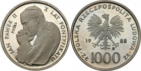 Collection - Nickel Probe Coins
POLSKA / POLAND / POLEN / PATTERN

PRL. PROBE Nickel 1000 zlotych 1988 John Paul II Pope 

Piękny egzemplarz, pos...