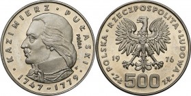 Collection - Nickel Probe Coins
POLSKA / POLAND / POLEN / PATTERN

PRL. PROBE Nickel 500 zlotych 1976 Kazimierz Pułaski 

Piękny egzemplarz. Fisc...