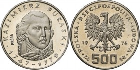 Collection - Nickel Probe Coins
POLSKA / POLAND / POLEN / PATTERN

PRL. PROBE Nickel 500 zlotych 1976 Kazimierz Pułaski 

Piękny egzemplarz. Fisc...