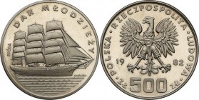 Collection - Nickel Probe Coins
POLSKA / POLAND / POLEN / PATTERN

PRL. PROBE Nickel 500 zlotych 1982 Dar Młodzieży 

Piękny egzemplarz. Fischer ...