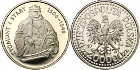 Polish collector coins after 1990
POLSKA/ POLAND/ POLEN / POLOGNE / POLSKO

III RP. 200.000 zlotych 1994 Zygmunt I Stary półpostać 

Rzadsza mone...