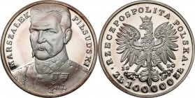Polish collector coins after 1990
POLSKA/ POLAND/ POLEN / POLOGNE / POLSKO

III RP. 100.000 zlotych 1990 Pilsudski - Mały Tryptyk 

Moneta wchodz...