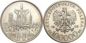 Polish collector coins after 1990
POLSKA/ POLAND/ POLEN / POLOGNE / POLSKO

III RP. 100.000 zlotych 1990 Solidarity typ C 

Piękny, menniczy egze...