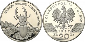 Polish collector coins after 1990
POLSKA/ POLAND/ POLEN / POLOGNE / POLSKO

III RP. 20 zlotych 1997 Jelonek Rogacz 

Piękny, menniczy egzemplarz....