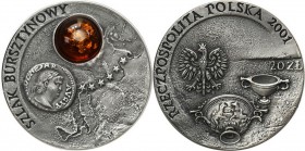 Polish collector coins after 1990
POLSKA/ POLAND/ POLEN / POLOGNE / POLSKO

III RP. 20 zlotych 2001 Szlak Bursztynowy 

Menniczy egzemplarz. Deli...
