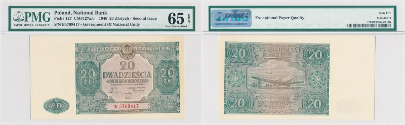 Banknotes
POLSKA/ POLAND/ POLEN / PAPER MONEY / BANKNOTE

20 zlotych 1946 ser...