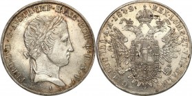 Austria
WORLD COINS

Austria. Ferdynand I (1835-1848). Taler (Thaler) 1842 A, Vienna 

Blask menniczy, mikroryski w tle. Ładnie zachowane.Davenpo...
