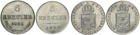 Austria
WORLD COINS

Austria. Ferdynand I (1835-1848) 6 krajcarów 1848 C Prague, 1849 A, Vienna , set 2 pieces 

 Rzadsza moneta z mennicy praski...