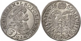 Austria
WORLD COINS

Austria. Leopold I (1657-1705). 3 krajcary 1669, Vienna 

 Wyśmieniciezachowane. Naturalne wygięcie krążka.Herinek 1316

D...