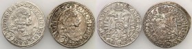 Austria
WORLD COINS

Austria. Leopold I (1657-1705). 3 krajcary 1668 / 1670, Wrocław, set 2 coins 

Rocznik 1668stan 3; 1670 stan 2. Herinek 1317...