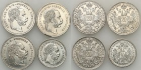 Austria
WORLD COINS

Austria. Francis Joseph I (1848-1916). 10, 20 krajcarów 1868-1872, set 4 coins 

W przewadze mennicze egzemplarze.

Detail...