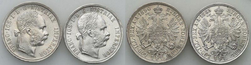 Austria
WORLD COINS

Austria. Francis Joseph I (1848-1916). 1 floren 1885 + 1...