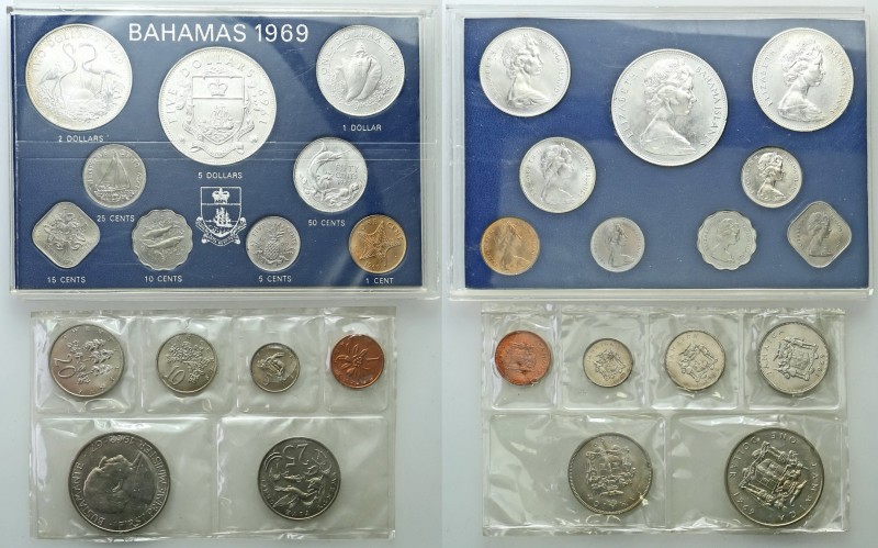 Bahamas
WORLD COINS

Wyspy Bahama. set rocznikowy 1989, Jamajka 1969 

 Zes...