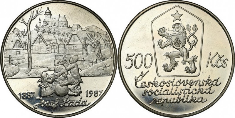 Czech Republic
WORLD COINS

Czechosłowacja. 500 koron (korun) 1987 Josef Lada...