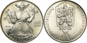 Czech Republic
WORLD COINS

Czechosłowacja. 500 koron (korun) 1988 

Mikroryski, delikatna patyna.

Details: 24,23 g Ag .900 
Condition: 1- (U...