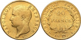 France
WORLD COINS

Francja. Napoleon Bonaparte (1804-1815). 40 francs AN 13 (1804) A, Paris 

Lekki e wytarcia.Friedberg 481

Details: 12,85 g...