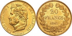 France
WORLD COINS

Francja. Ludwik Filip I (1830-1848). 20 francs 1847 A, Paris 

Sporo połysku w tle, ładny egzemplarz.Friedberg 560

Details...