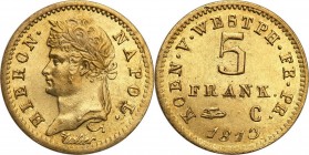 France
WORLD COINS

Germany, Westfalia. Hieronim Napoleon (1807-1813). 5 francs 1813 C, Cassel - RARE 

Pięknie zachowane, pojedyncze mikroryski ...