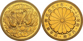 Japan
WORLD COINS

Japan. 100.000 Yen 1986-1987 

60 lat panowania cesarza Hirohito.Pięknie zachowana moneta. Pojedyncze mikroryski. Rzadsza mone...