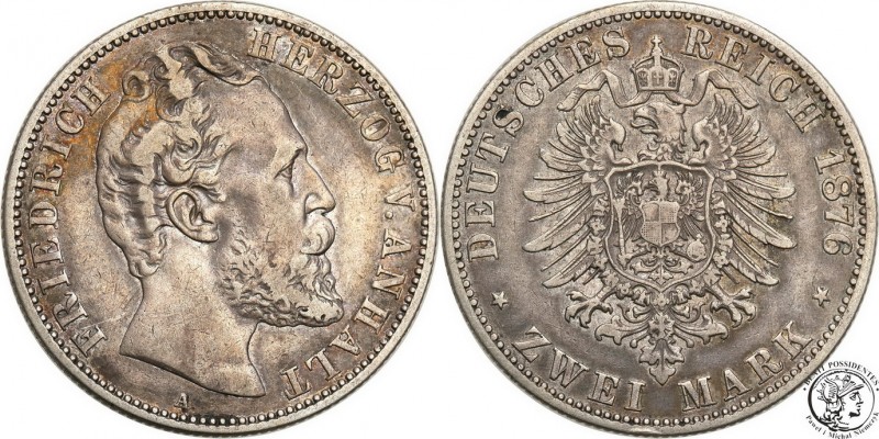 Germany
WORLD COINS

Germany, Anhalt. 2 Mark 1876 A, Berlin 

Rzadka i posz...