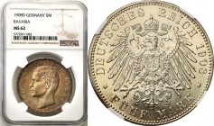 Germany
WORLD COINS

Germany, Bayern. 5 Mark 1908 D, Munich NGC MS62 

Piękny, menniczy egzemplarz ze złocistą patyną. Jaeger 46

Details: 
Co...