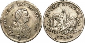Germany
WORLD COINS

Germany, Prussia. 1/2 taler (Thaler) (półTaler (Thaler)) 1750 A, Berlin 

Patyna. Rzadsza i ciekawsza moneta.Schrötter 190; ...