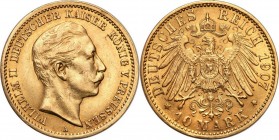 Germany
WORLD COINS

Germany, Prussia. Wilhelm II. 10 Mark 1907 A, Berlin 

Bardzo ładnie zachowane. Friedberg 3835; AKS 126; Jaeger 249

Detai...