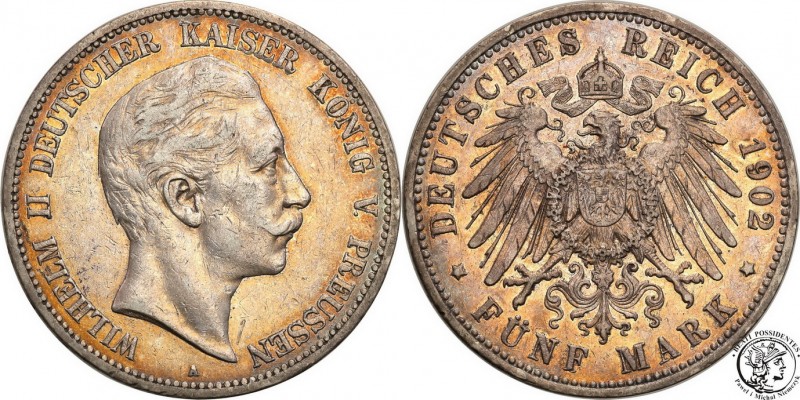 Germany
WORLD COINS

Germany, Prussia. 5 Mark 1902 A, Berlin 

 Drobne rysk...