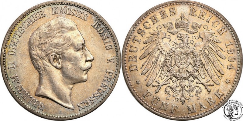 Germany
WORLD COINS

Germany, Prussia. 5 Mark 1904 A, Berlin 

Kolorowa pat...