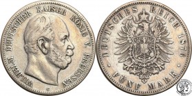 Germany
WORLD COINS

Germany, Prussia. 5 Mark 1876 C, Frankfurt 

Wytarcia, patyna.AKS 114; Jaeger 97

Details: 27,23 g Ag .900 
Condition: 3+...