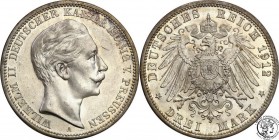 Germany
WORLD COINS

Germany, Prussia. 3 Mark 1912 A, Berlin 

Piękne lustro mennicze. Delikatna patyna.AKS 131; Jaeger 103

Details: 16,67 g A...